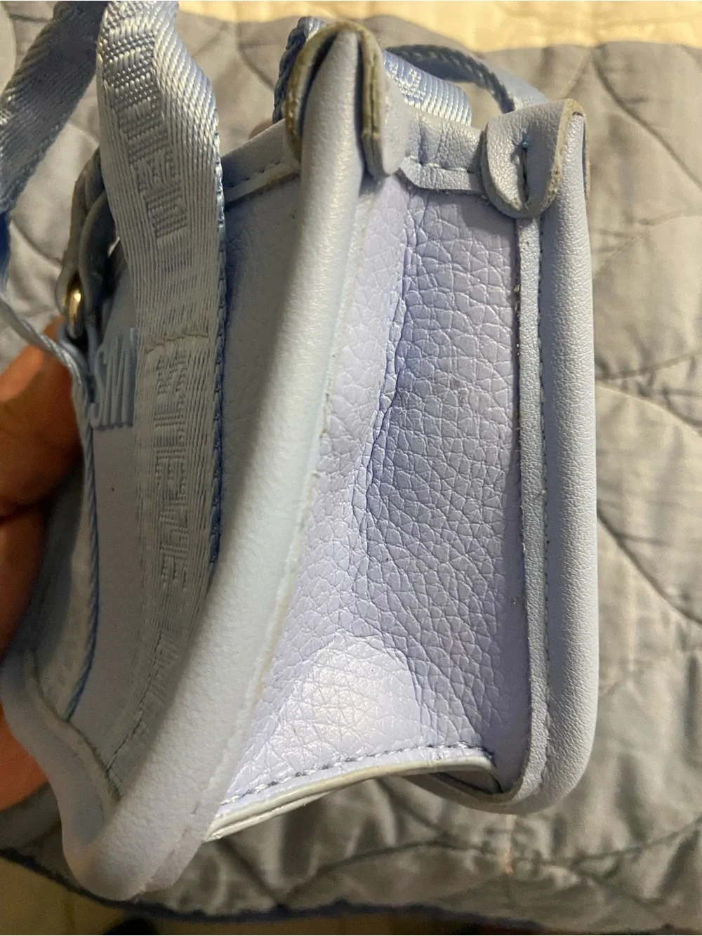 STEVE MADDEN Periwinkle Blue Faux Leather Mini Purse